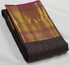 BROWN / PINK KANCHI SAREE