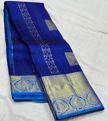 ROYAL BLUE KANCHI SAREE