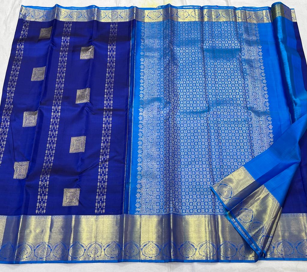 ROYAL BLUE KANCHI SAREE