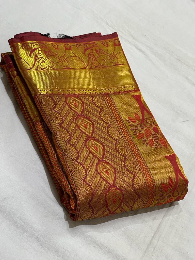 MAROON KANCHI SAREE