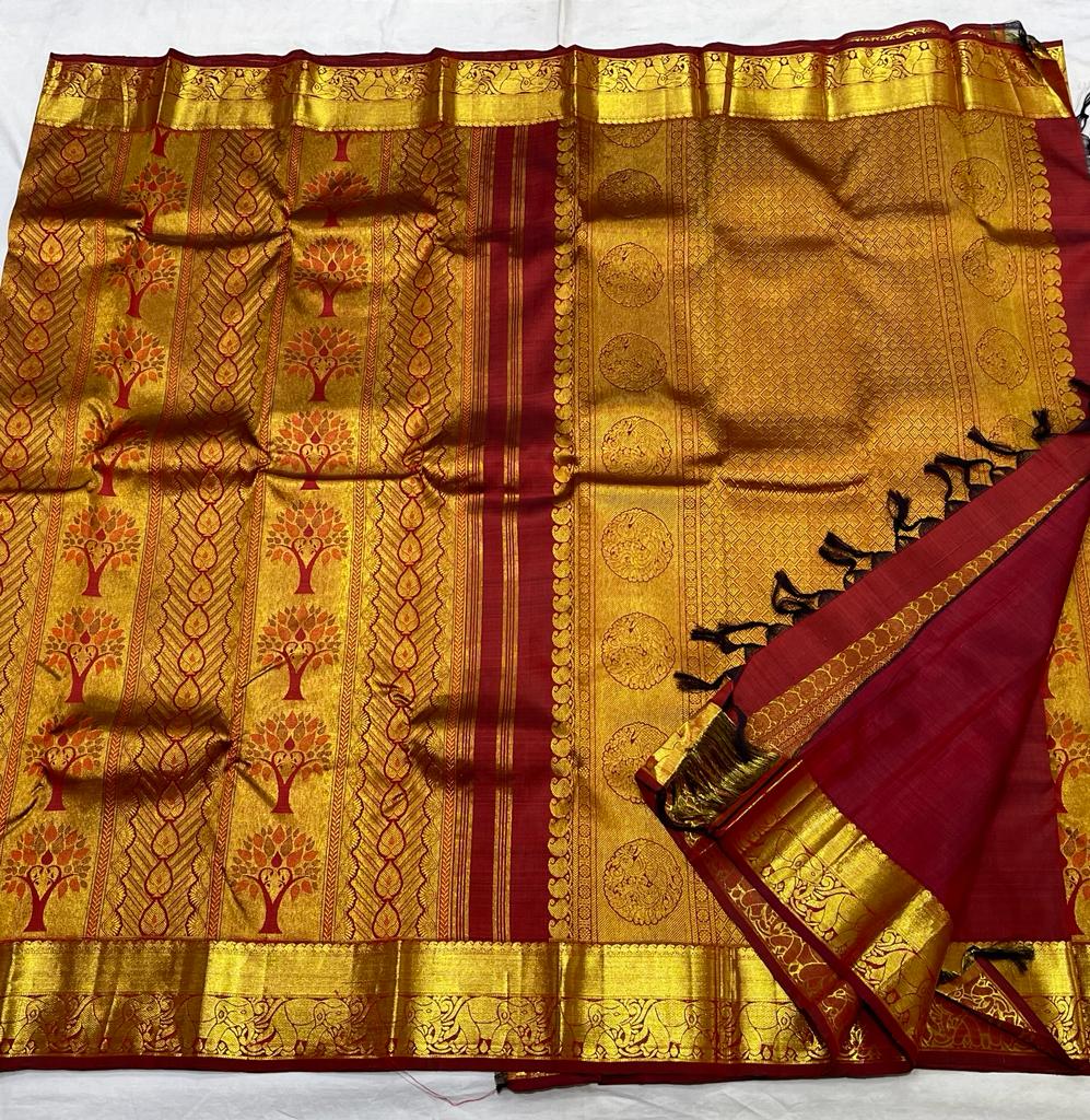 MAROON KANCHI SAREE