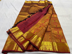 MAROON KANCHI SAREE