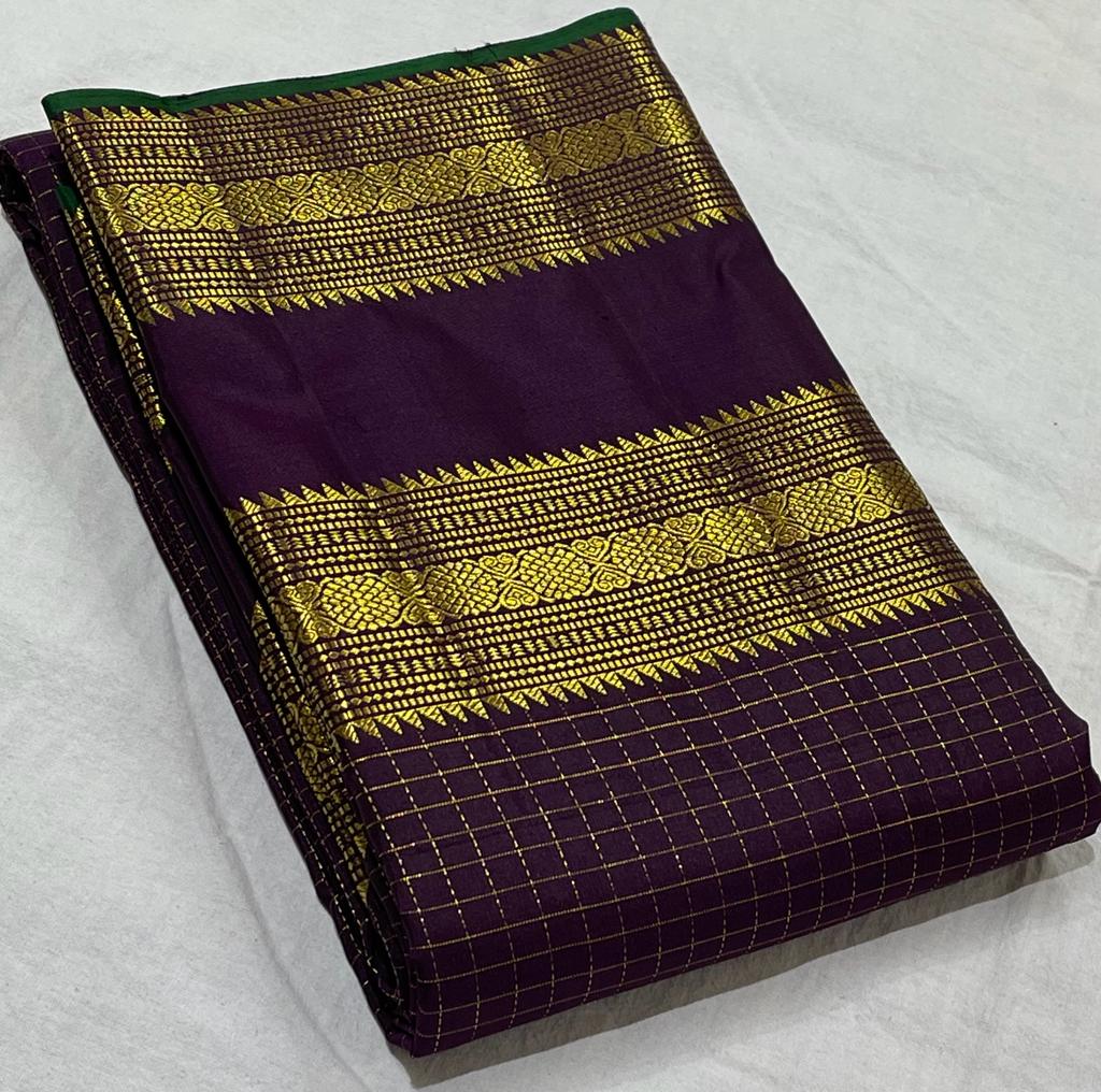 DARK VIOLET KANCHI SAREE