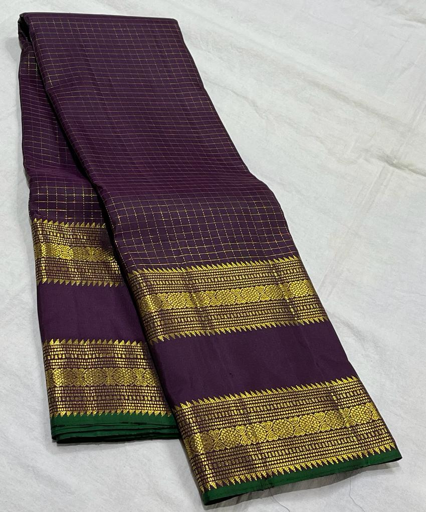 DARK VIOLET KANCHI SAREE