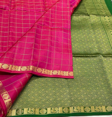 PINK / GREEN SILK SAREE