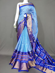 CONTRAST BOARDER IKAT SILK SAREE