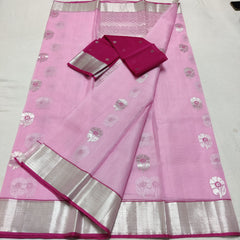 BABY PINK / PINK ZARI KOTA SAREE