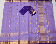 LAVENDER / BLUE ZARI KOTA SAREE