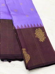 LAVENDER /DARK MAROON KANCHI SAREE