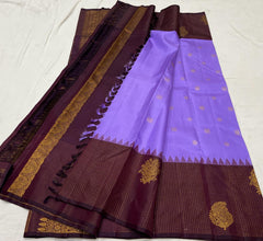 LAVENDER /DARK MAROON KANCHI SAREE