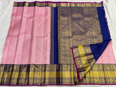 BABY PINK / BLUE KANCHI SAREE