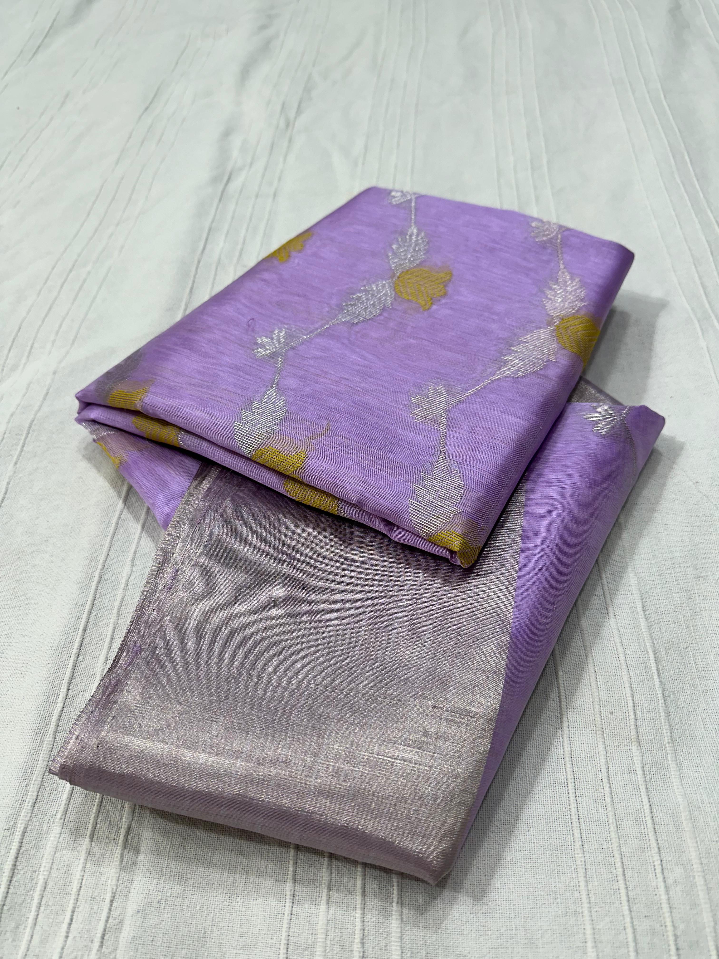 LAVENDER CHANDERI SAREE