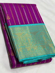 PURPLE /  BLUE KANCHI SAREE