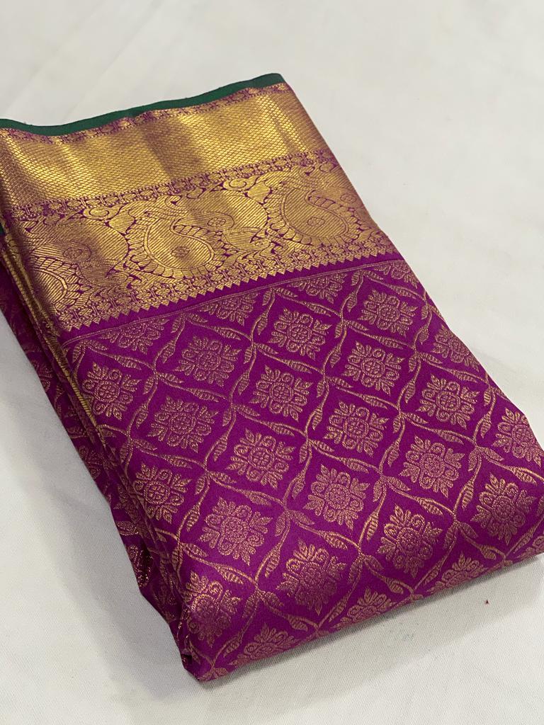 MEGENTA PINK KANCHI SAREE