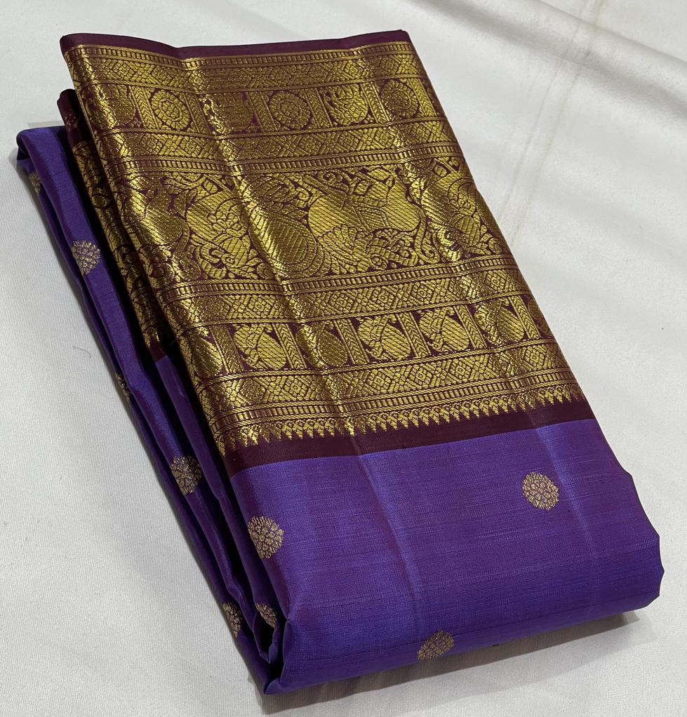 VIOLET /  MAROON KANCHI SAREE