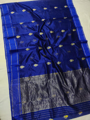 BLUE CHANDERI SAREE