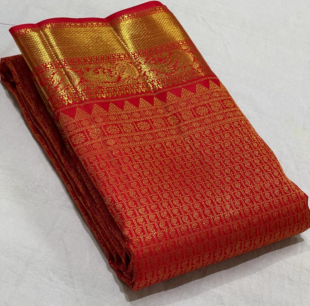 RED KANCHI SAREE