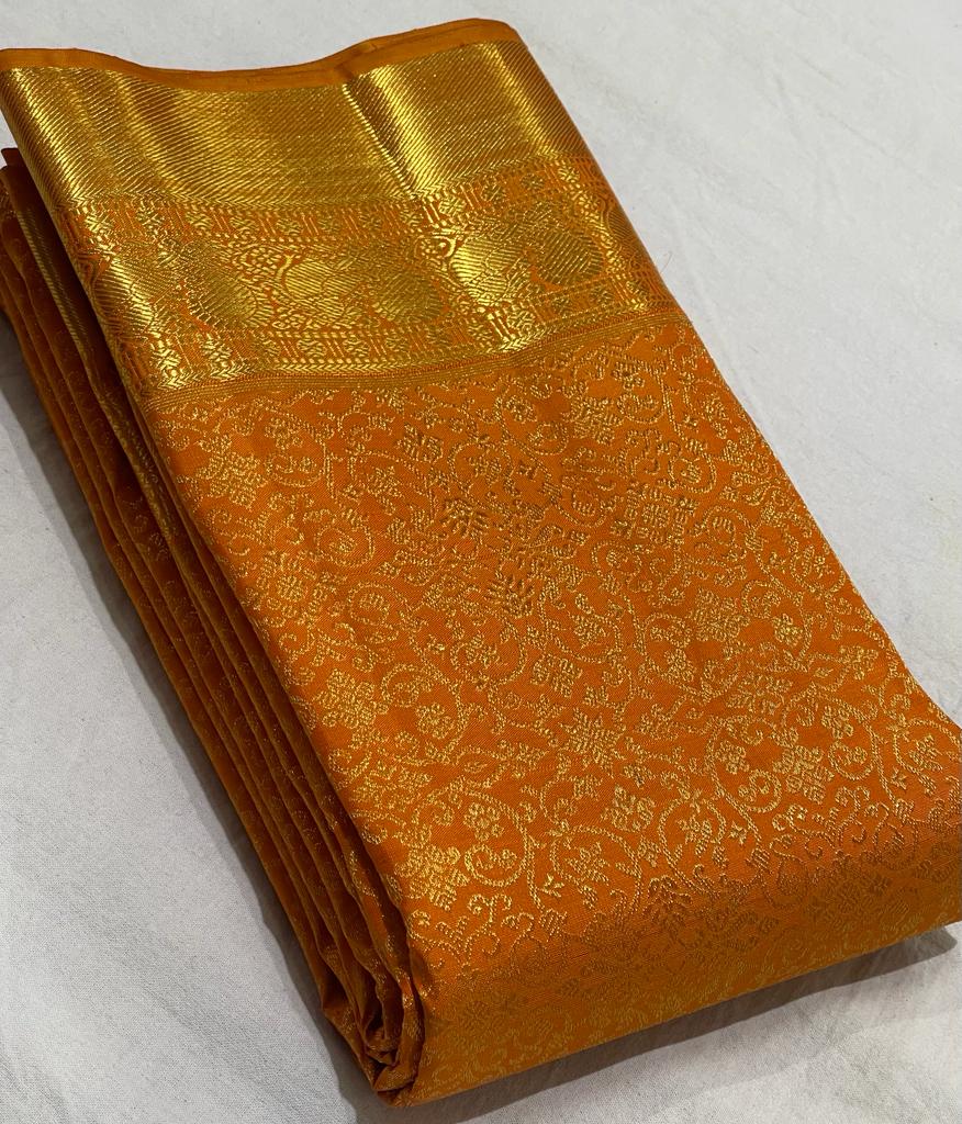 ORANGE KANCHI SAREE