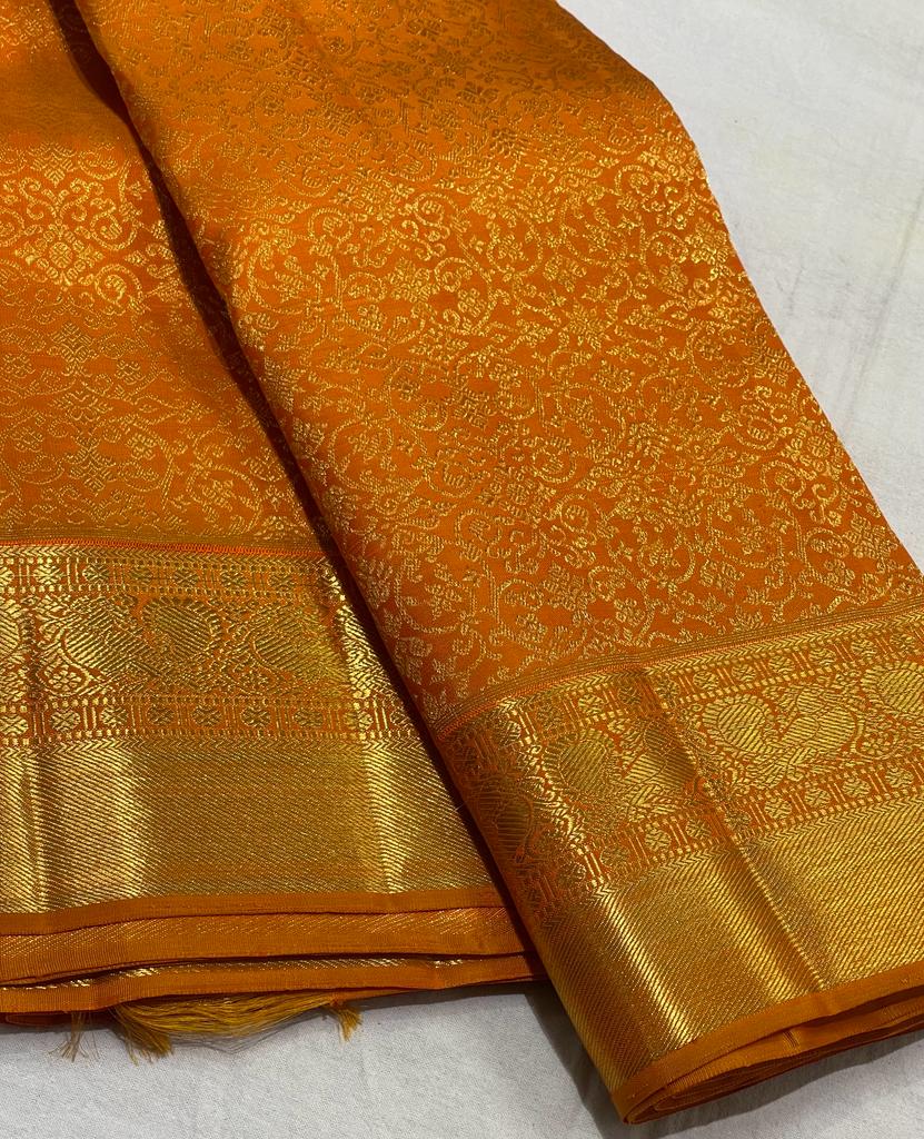 ORANGE KANCHI SAREE