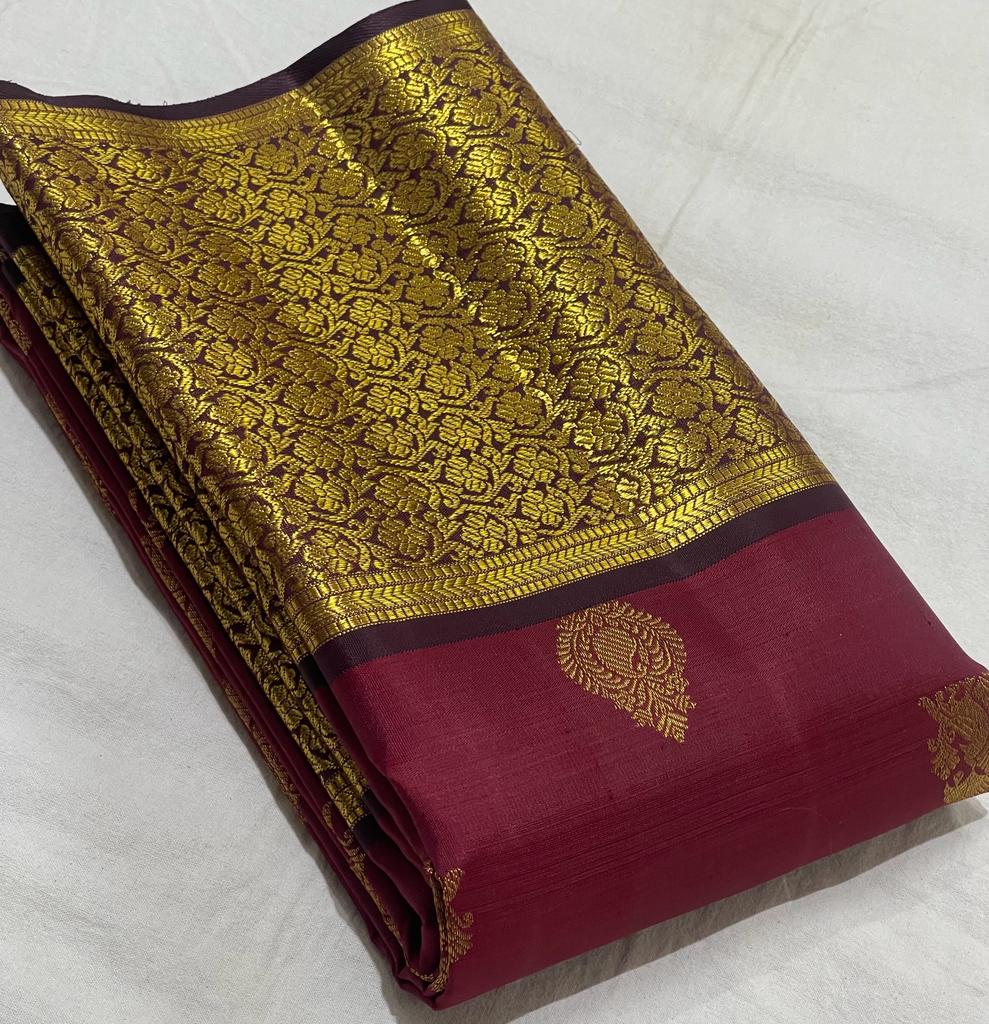 MAROON KANCHI SAREE