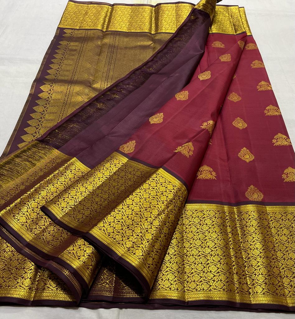 MAROON KANCHI SAREE