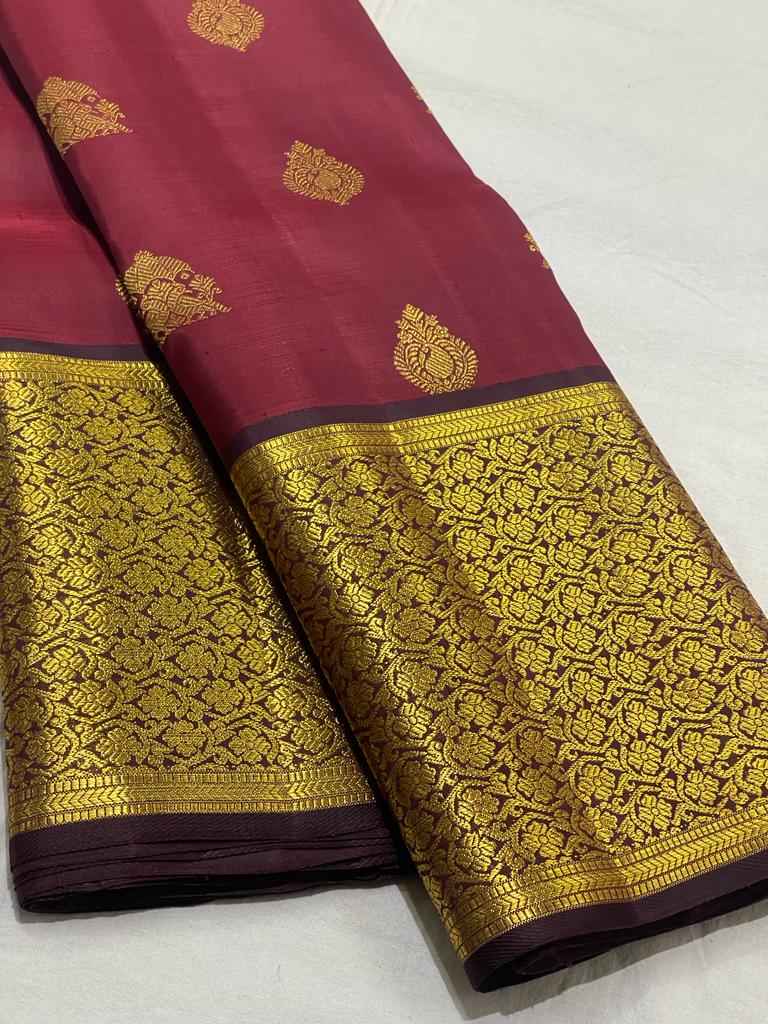 MAROON KANCHI SAREE