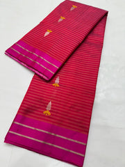 RED CHANDERI SAREE