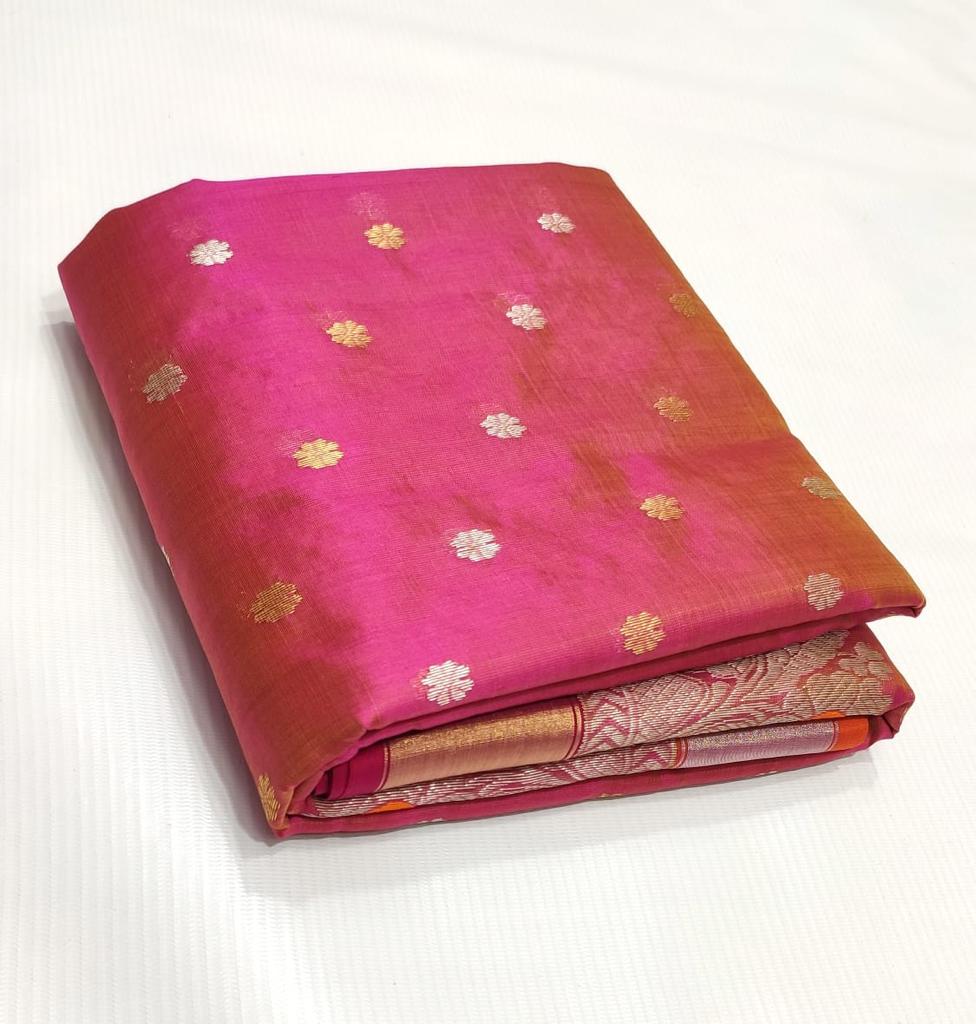 PINK CHANDERI SAREE