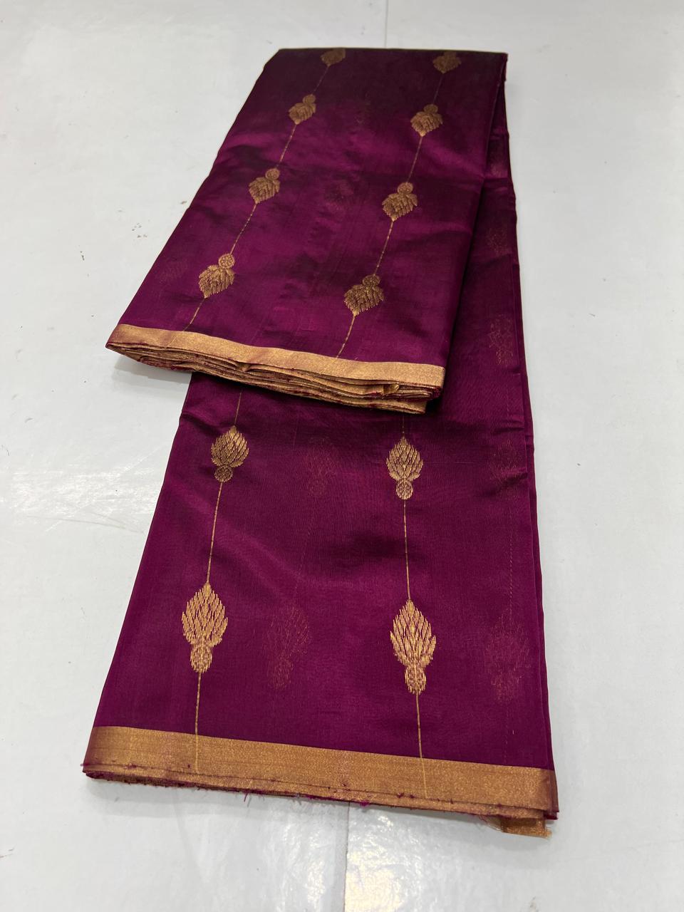 MEGENTA PINK CHANDERI SAREE