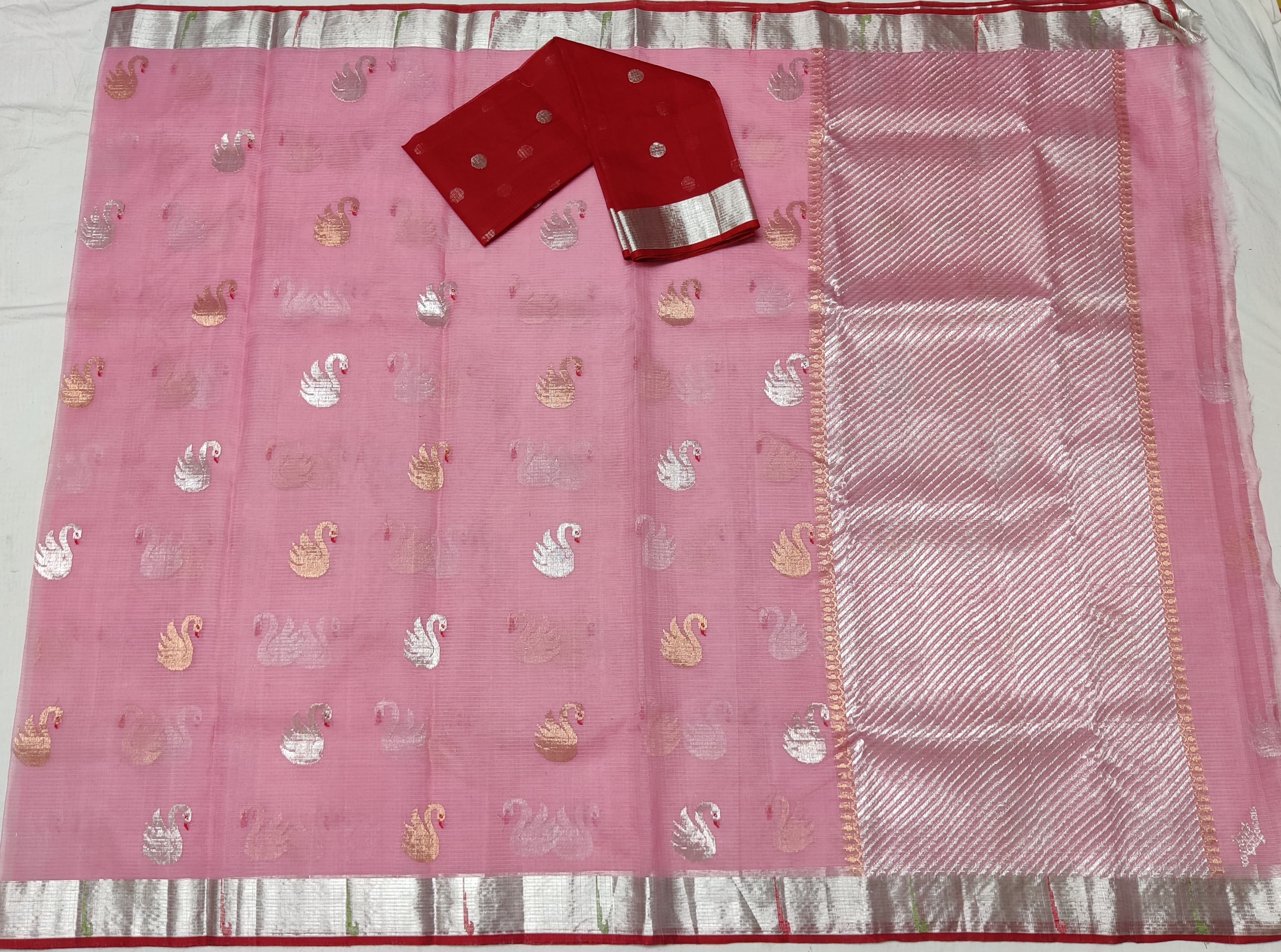 PINK / RED ZARI KOTA SAREE