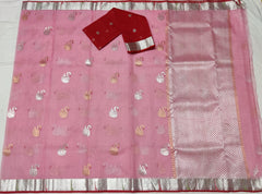 PINK / RED ZARI KOTA SAREE