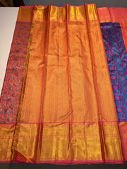 GOLD / PASTEL PINK KANCHI SAREE