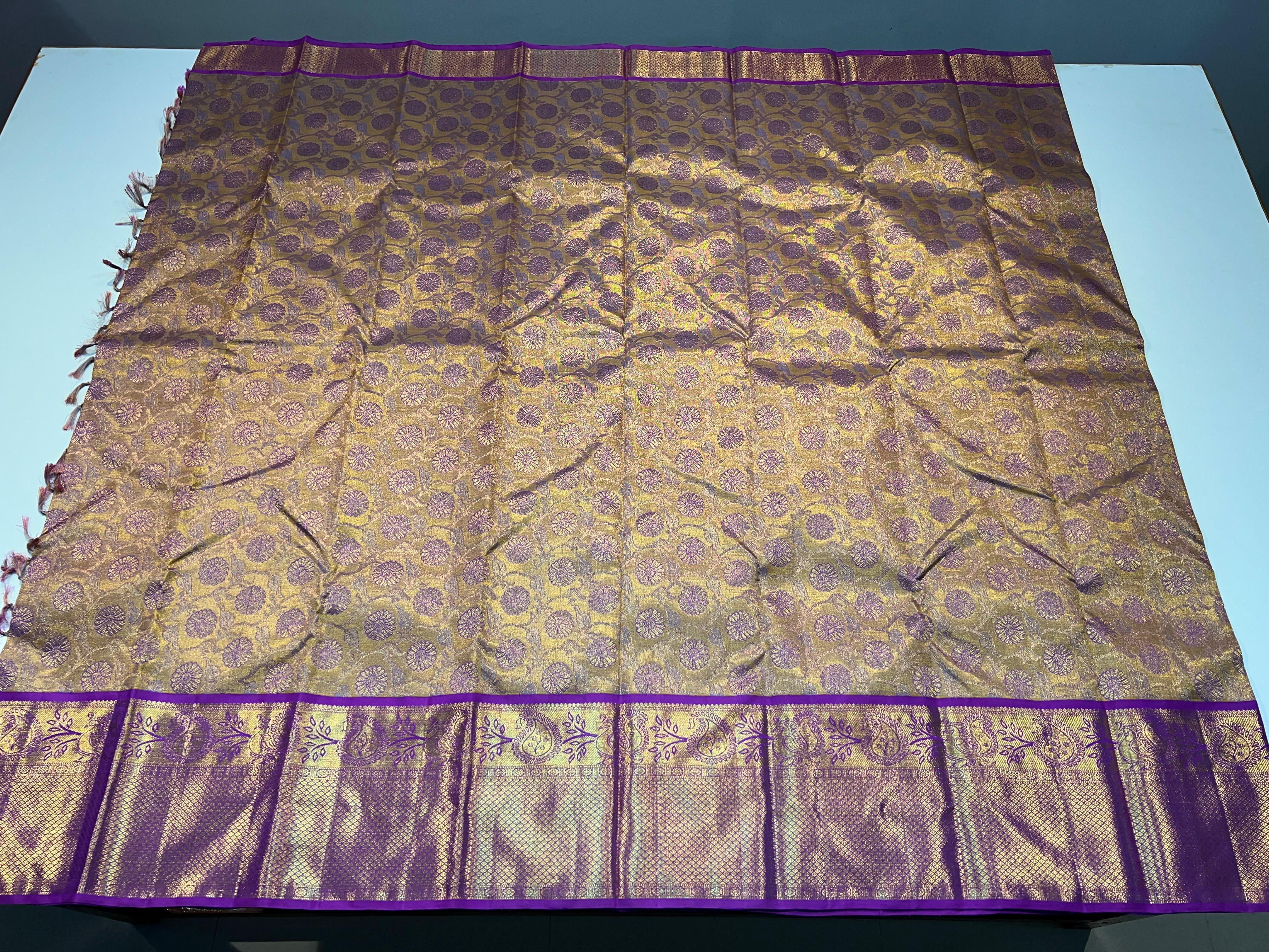 LILAC / GOLD KANCHI  SAREE