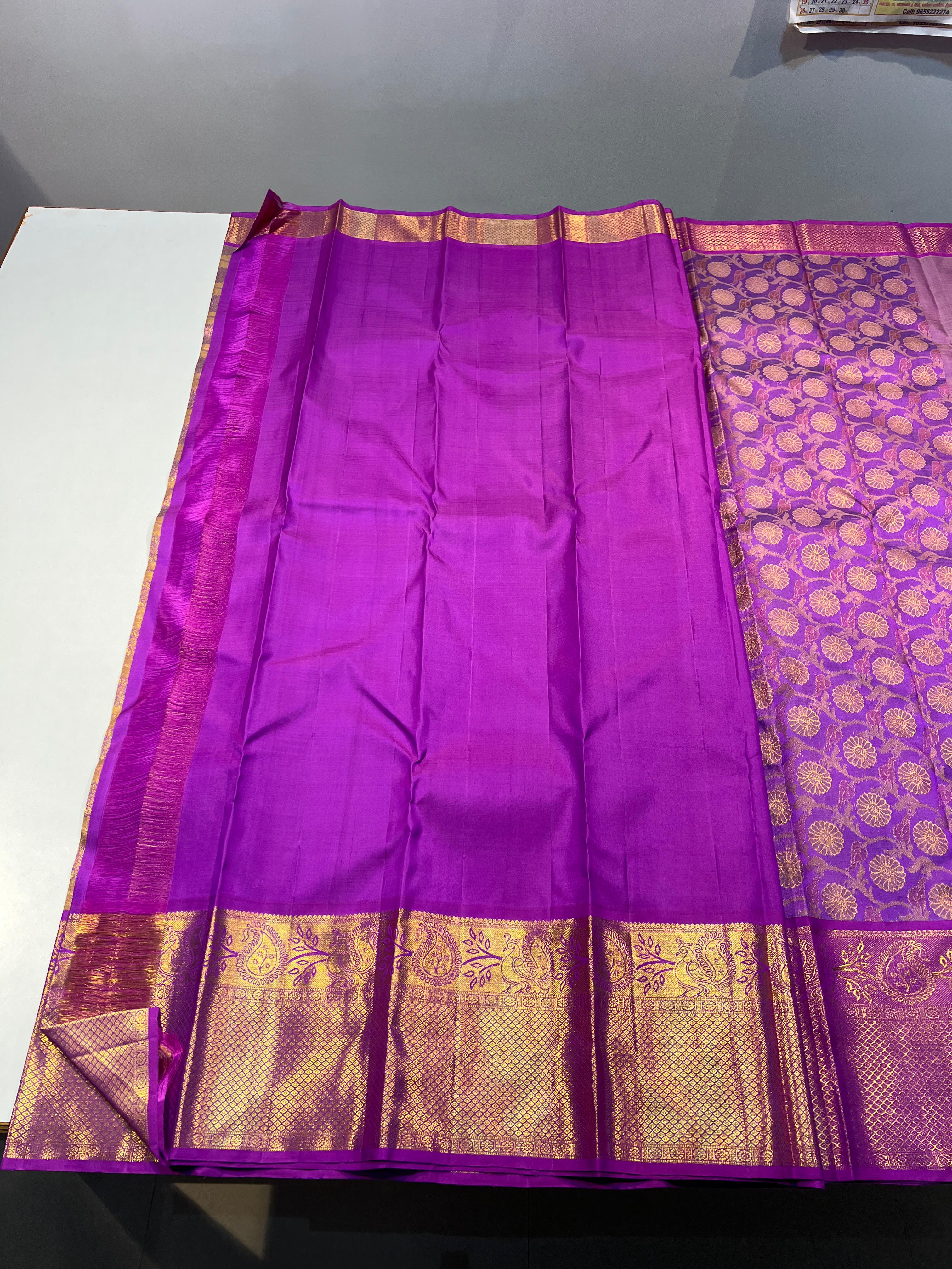 LILAC / GOLD KANCHI  SAREE