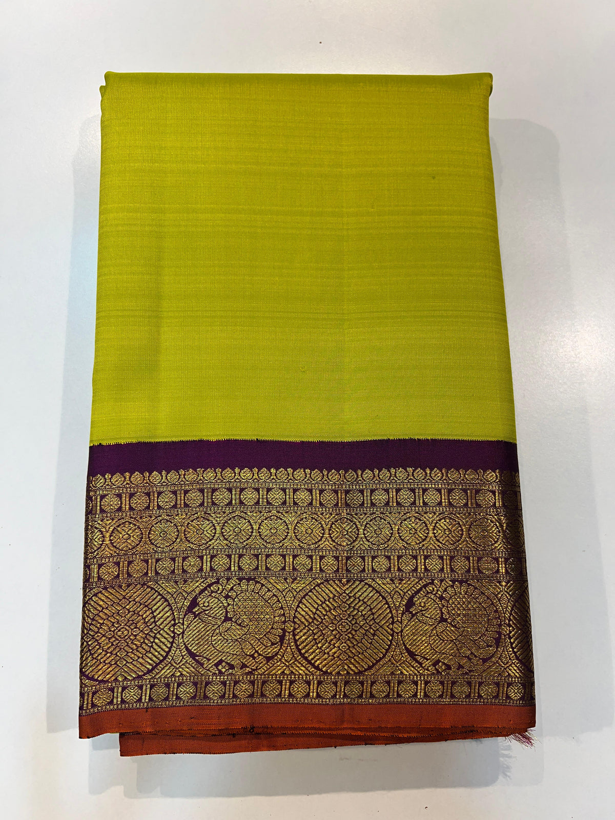 MEHANDI GREEN / PURPLE KANVCHI SAREE