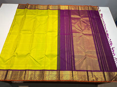 MEHANDI GREEN / PURPLE KANVCHI SAREE