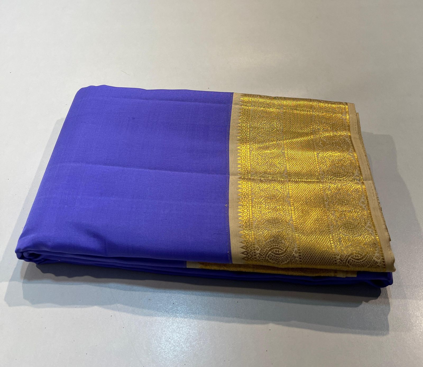 PASTEL BLUE / CREAM KANCHI SAREE