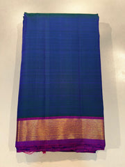 PEACOCK BLUE / PINK KANCHI SAREE