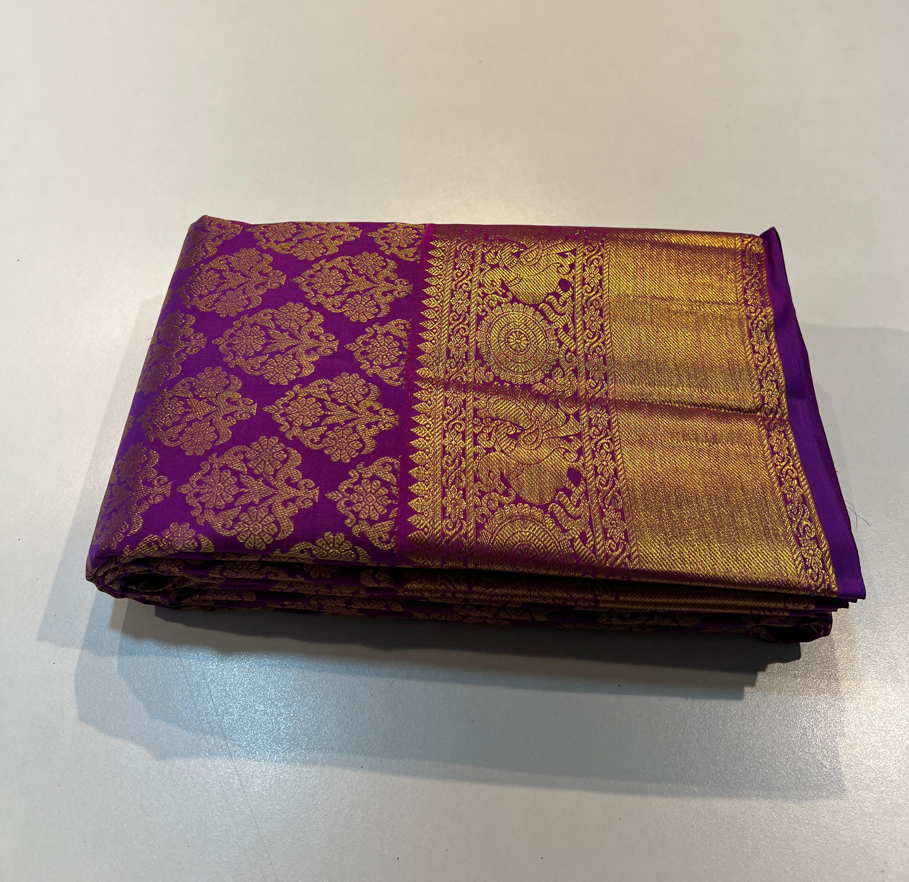 PURPLE KANCHI SAREE