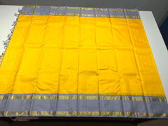 YELLOW / GREY KANCHI SAREE