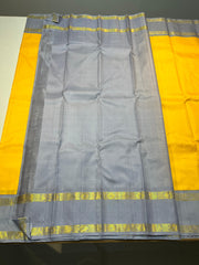 YELLOW / GREY KANCHI SAREE