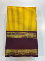 YELLOW / BROWN KANCHI SAREE