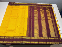 YELLOW / BROWN KANCHI SAREE