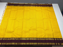 YELLOW / BROWN KANCHI SAREE