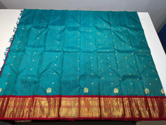 RAMAR GREEN / RED KANCHI SAREE