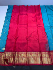 RAMAR GREEN / RED KANCHI SAREE