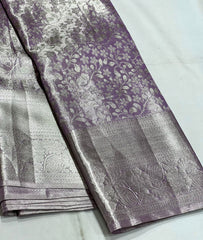 LAVENDER / SILVER KANCHI TISSUE SAREE