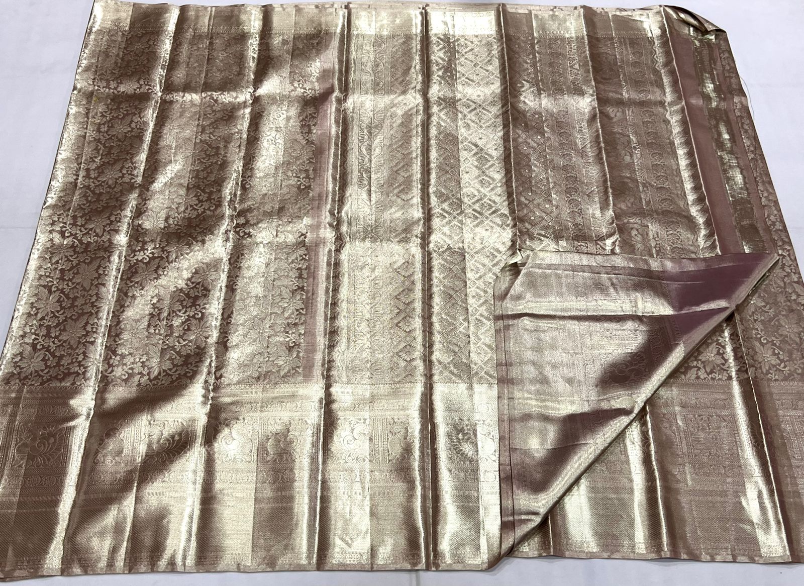 BROWN KANCHI TISSUE SAREE