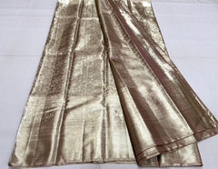 BROWN KANCHI TISSUE SAREE