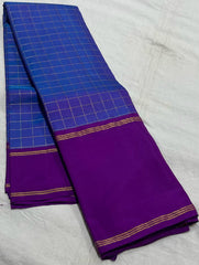 BLUE / VIOLET KANCHI SILK SAREE